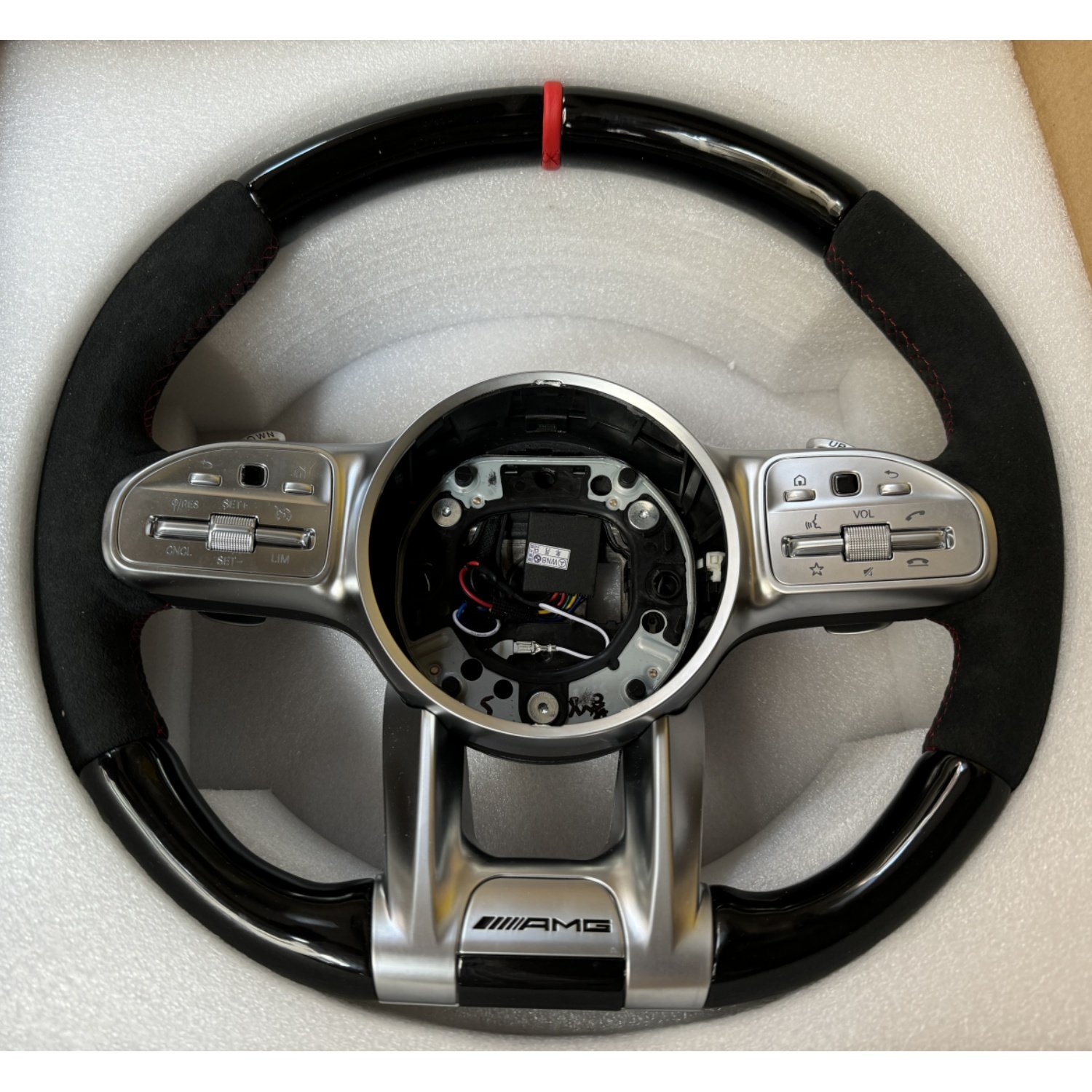 High quality customized steering wheel for Mercedes Benz G63 G500 W464 black wood steering wheel