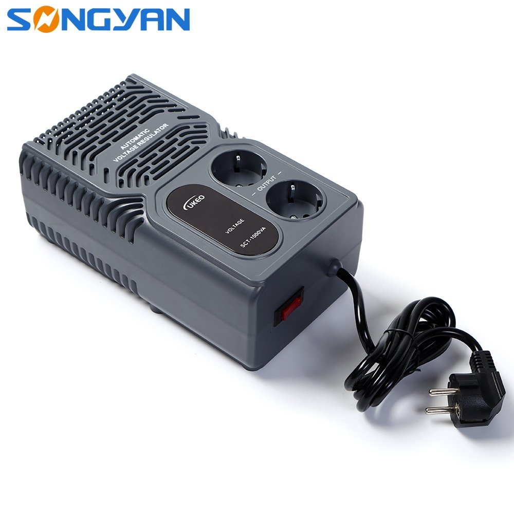 Portable Relay Ac 220v LED Indicator 500VA 1000VA 1500VA Euro Socket Electrical Stabilizer Automatic Voltage Regulator