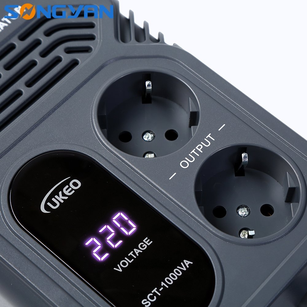 Portable Relay Ac 220v LED Indicator 500VA 1000VA 1500VA Euro Socket Electrical Stabilizer Automatic Voltage Regulator