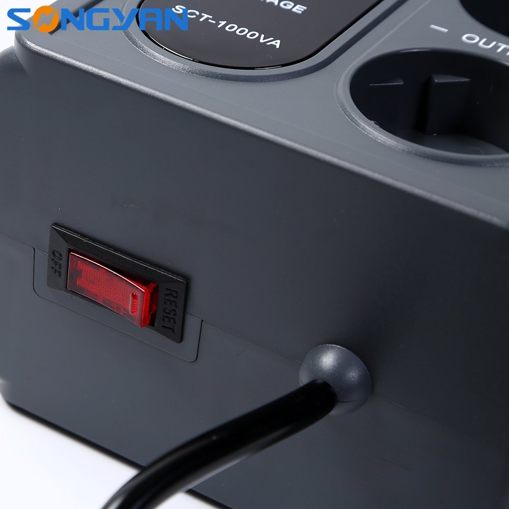 Portable Relay Ac 220v LED Indicator 500VA 1000VA 1500VA Euro Socket Electrical Stabilizer Automatic Voltage Regulator