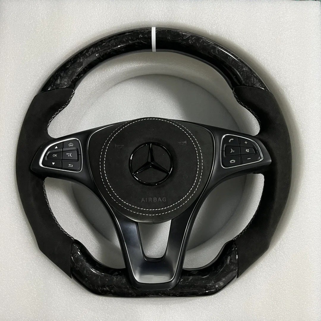 car accessories Carbon Fiber Steering Wheel For Mercedes-Benz AMG W204 W205 CLA GLA 45 car accessories