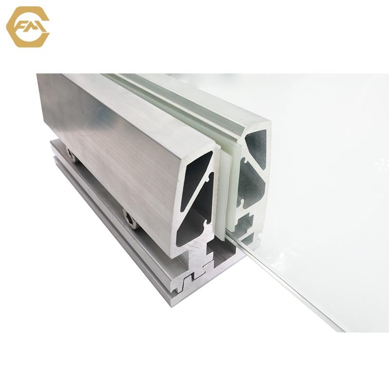 Aluminum U Channel Handrails for Stairs Glass Armrest Base Strip Outdoor Guardrail Frameless Glass Railing Balcony Balustrades