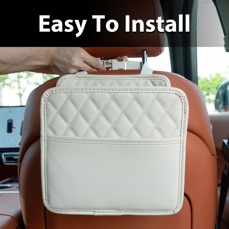 Car Seat Back Hanging Bag Car Document Holder Multi-Pocket Bottle Bag Storage Box Organizer Travel Tidy Pouch Pocket Kids