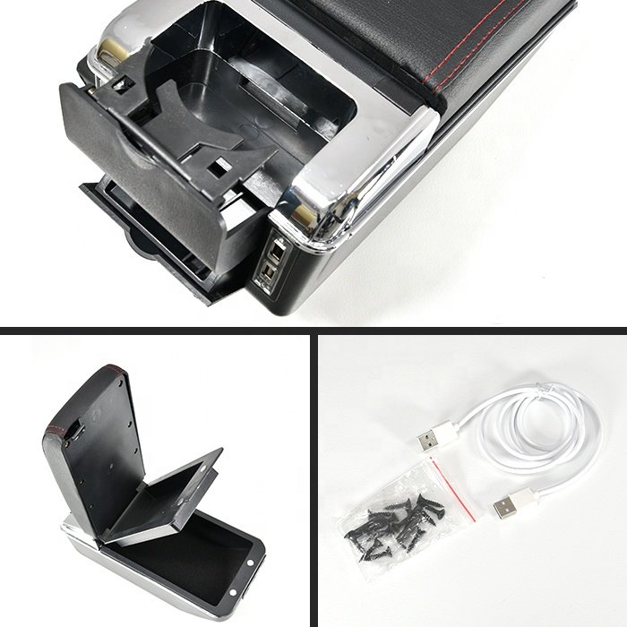 CX-3 DK5 Demio DJ3 DJ5 with USB Armrest Retrofit Console Box Genuine Holder Compatible Elbow Rest Interior Custom Parts