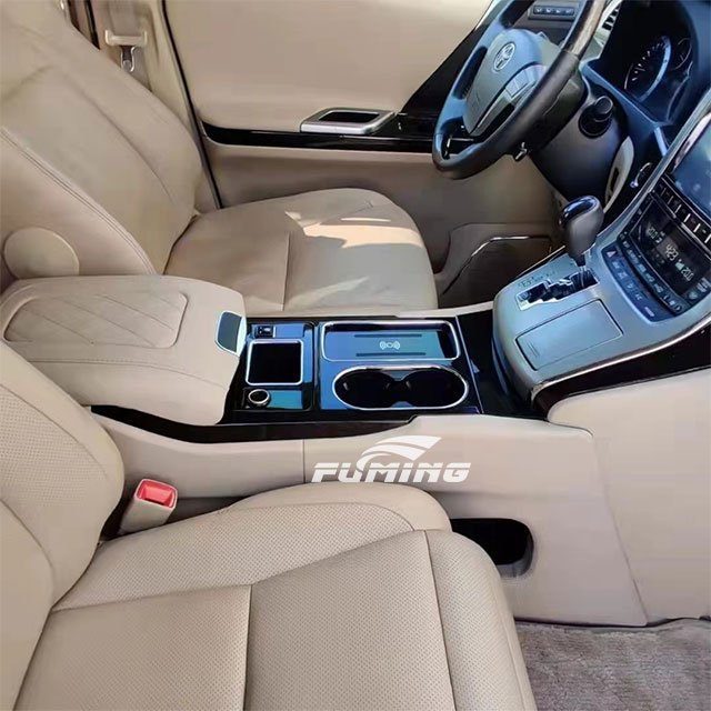 20 Series Toyota Alphard Car Interior Instrument Panel Upgrade Installation Armrest Box Refrigerator for Wireless Charging