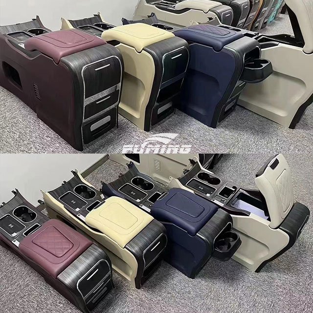 20 Series Toyota Alphard Car Interior Instrument Panel Upgrade Installation Armrest Box Refrigerator for Wireless Charging