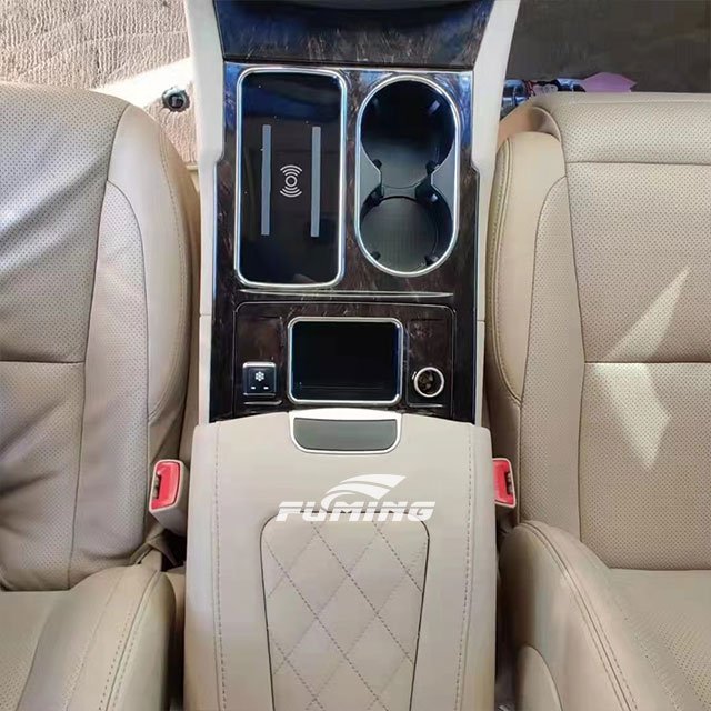 20 Series Toyota Alphard Car Interior Instrument Panel Upgrade Installation Armrest Box Refrigerator for Wireless Charging
