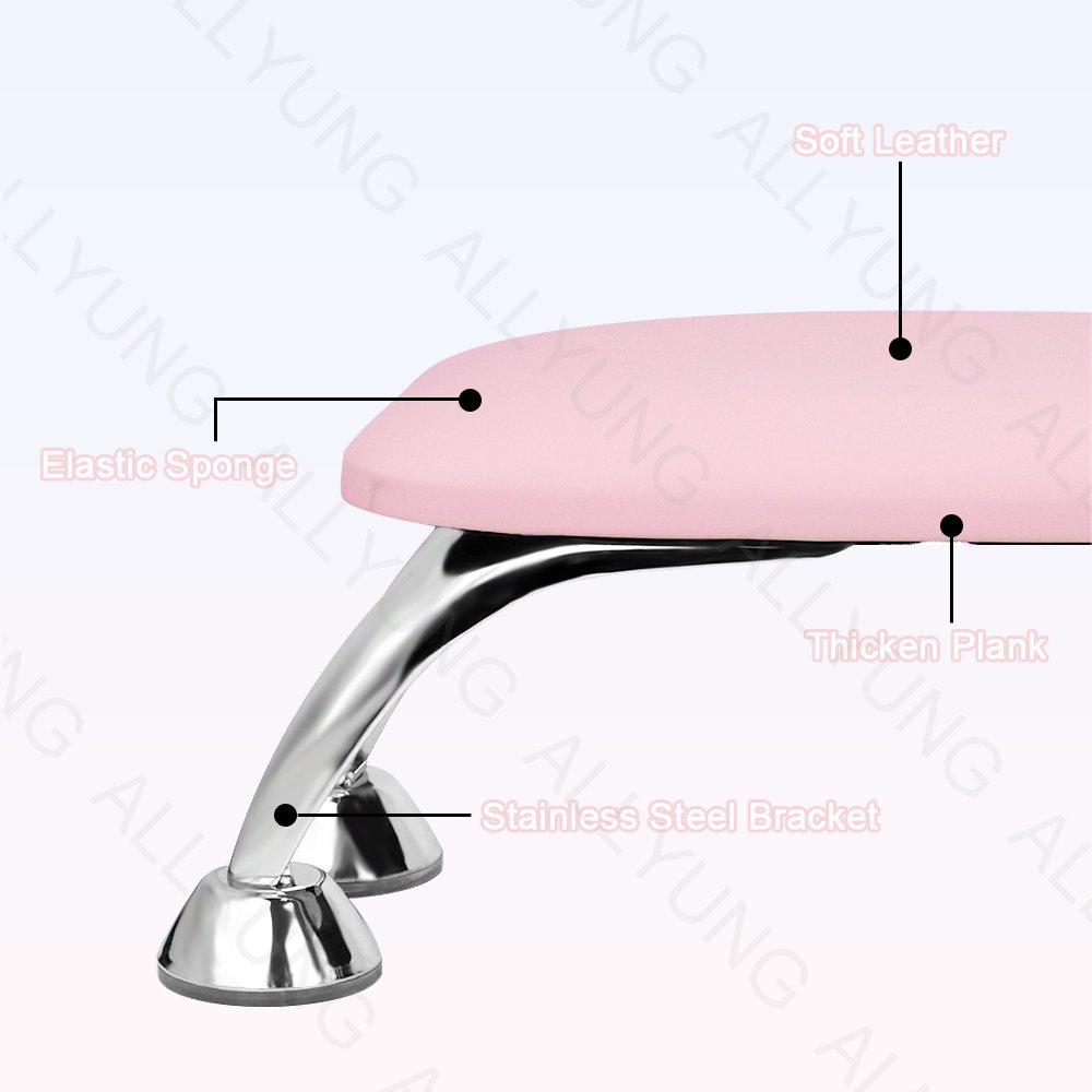 Professional PU Leather Arm Rest for Nail Tech Double Side Hand Pillow Stainless Steel Material for Beauty Nail Salon