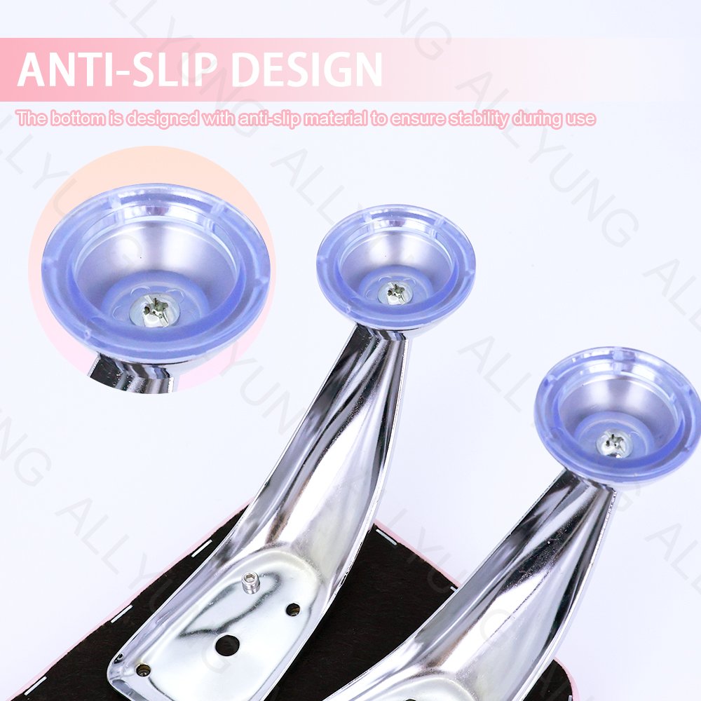 Professional PU Leather Arm Rest for Nail Tech Double Side Hand Pillow Stainless Steel Material for Beauty Nail Salon