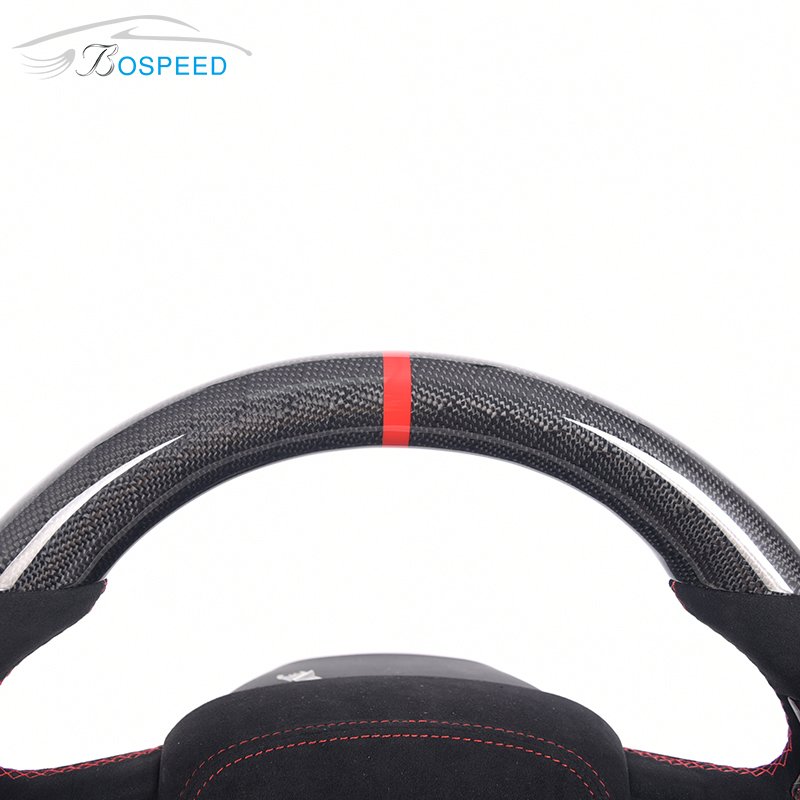 high quality alcantar leather carbon fiber car steering wheel for dodge