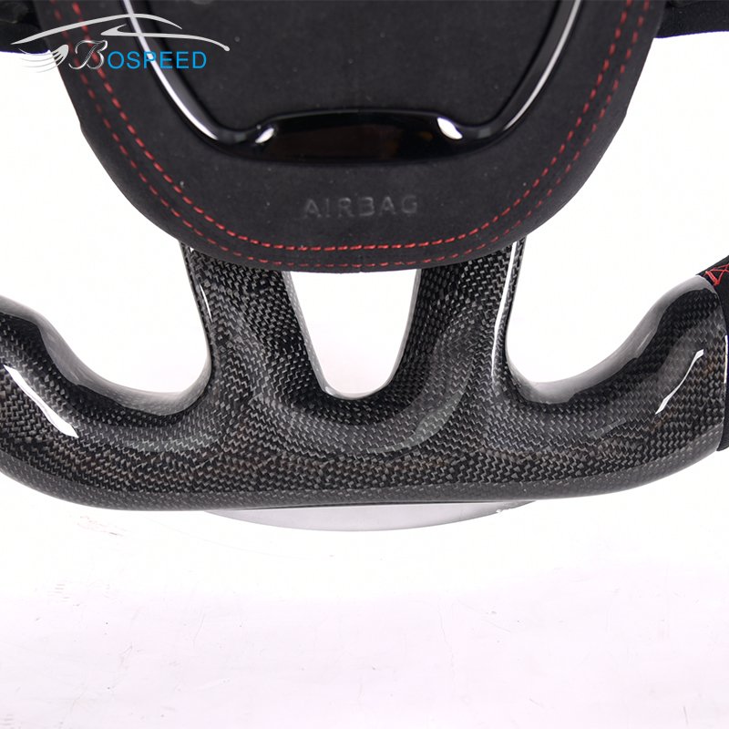 high quality alcantar leather carbon fiber car steering wheel for dodge