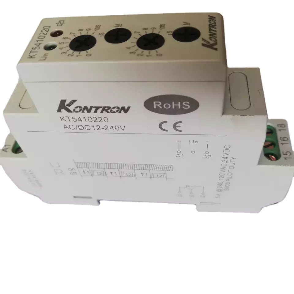 Kontron KT5410 Miniature Auto Voltage Regulator 220Vac Time Relay with High Power Contact Load Sealed Voltage Protection Feature