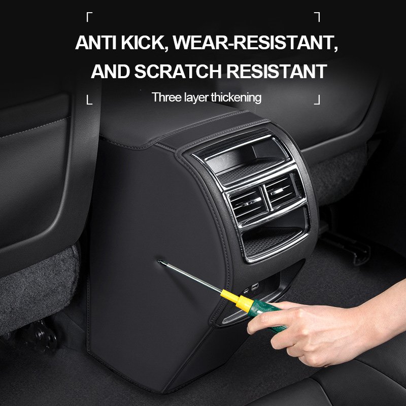 Rear Air Conditioning AC Vent Grille Panel Cover Car Armrest Box Anti Kick Pad Protective Cover for Rear air Outlet Inside