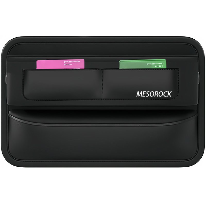 MESOROCK Between Front Seat PU Leather Car Seat Organizer Multifunction Car Seat Gap Filler Organizer Armrest Storage Box