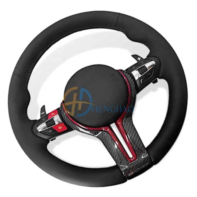 Customized M Sport Leather Steering Wheel Fit For BMW F10 F15 F20 F25 F30 M3 M6 M5 Carbon Fiber Steering Wheel