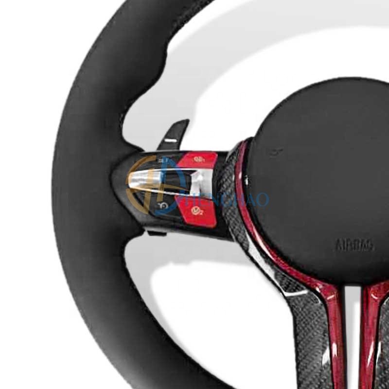 Customized M Sport Leather Steering Wheel Fit For BMW F10 F15 F20 F25 F30 M3 M6 M5 Carbon Fiber Steering Wheel