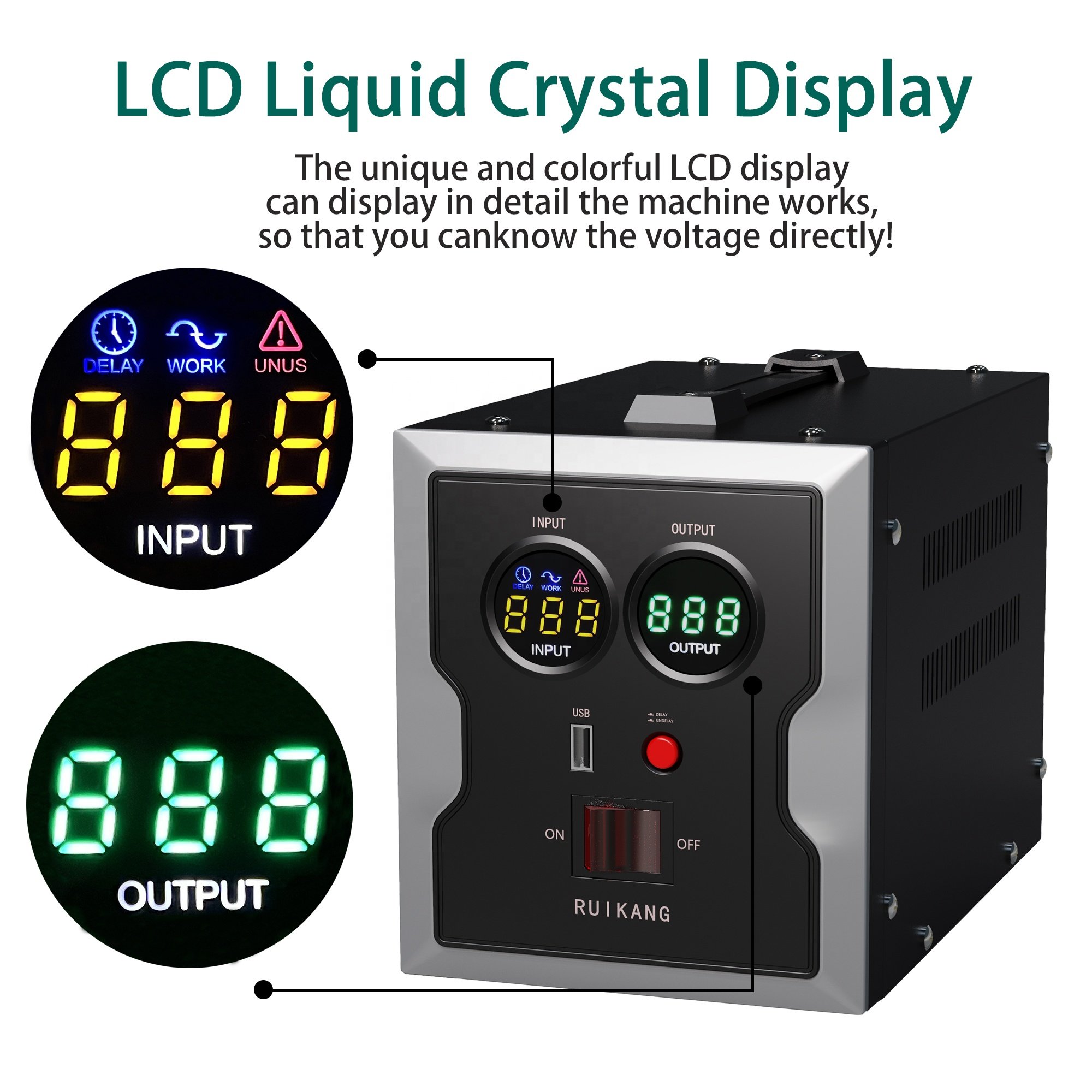 Hot Selling Home Used Single Phase AVR 220V AC 1KVA 1.5KVA 2KVA Automatic Voltage Stabilizer for Refrigerator With Relay Control