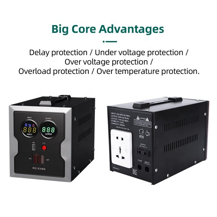 Hot Selling Home Used Single Phase AVR 220V AC 1KVA 1.5KVA 2KVA Automatic Voltage Stabilizer for Refrigerator With Relay Control