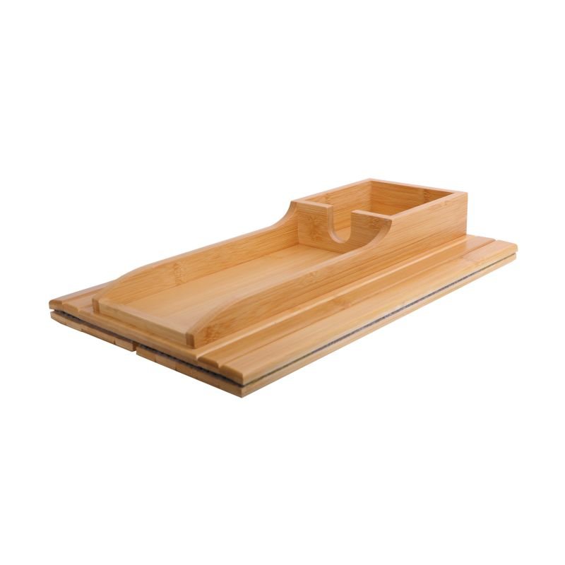 Promotion Sofa Armest Tray Bamboo Removable Flexible Couch Armrest Organizer with Anti-slip