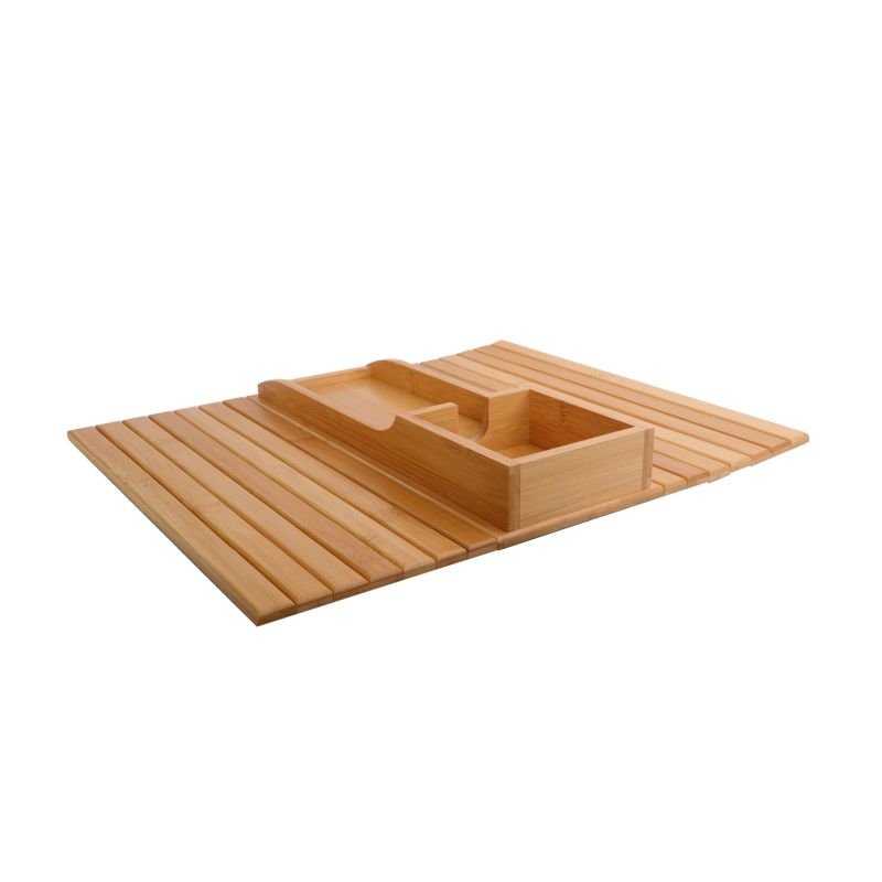 Promotion Sofa Armest Tray Bamboo Removable Flexible Couch Armrest Organizer with Anti-slip