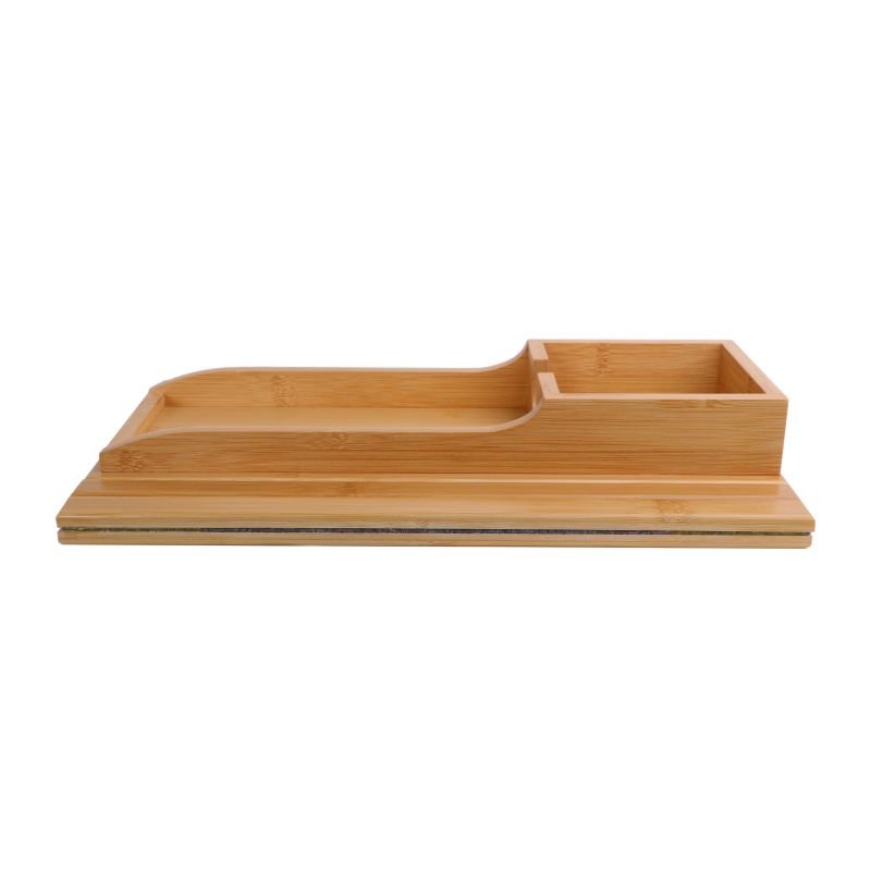 Promotion Sofa Armest Tray Bamboo Removable Flexible Couch Armrest Organizer with Anti-slip