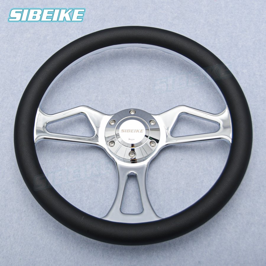 350mm Classic Sports Steering Wheel 14inch SIBEIKE Vintage Style Steering Wheel