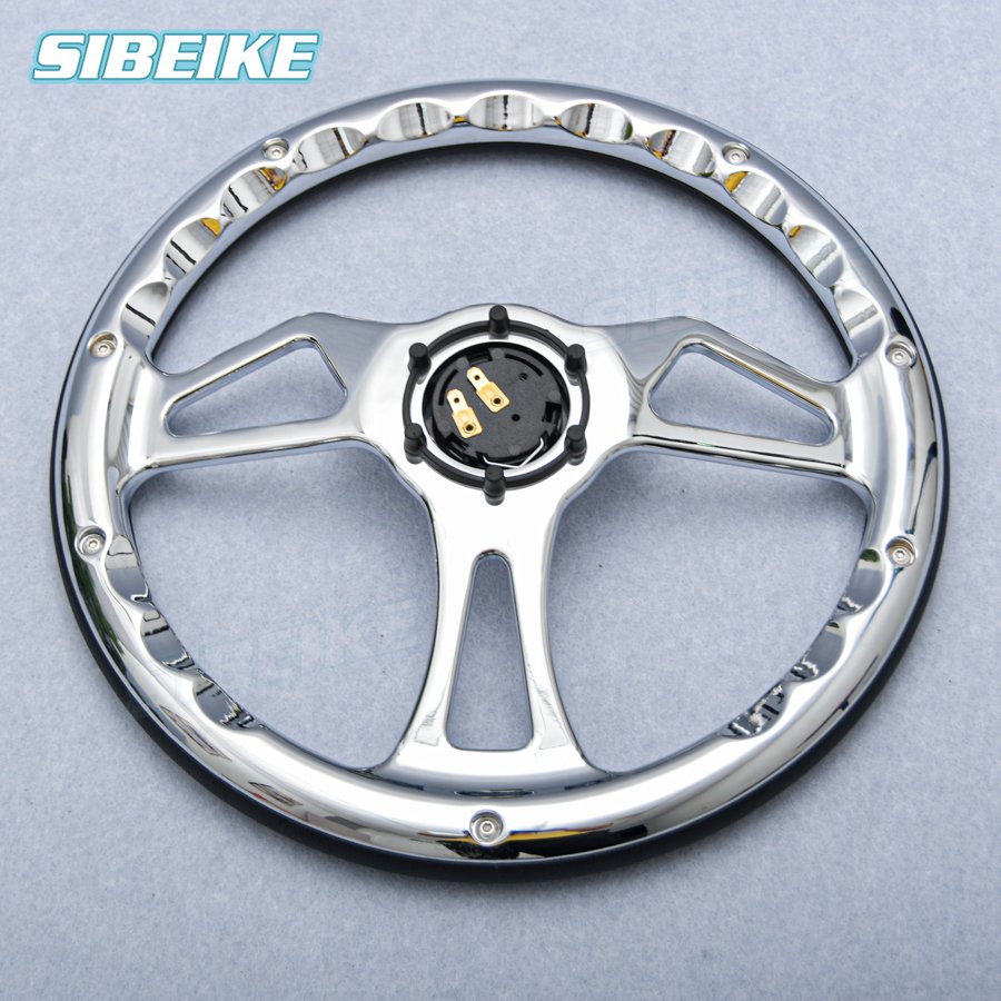 350mm Classic Sports Steering Wheel 14inch SIBEIKE Vintage Style Steering Wheel