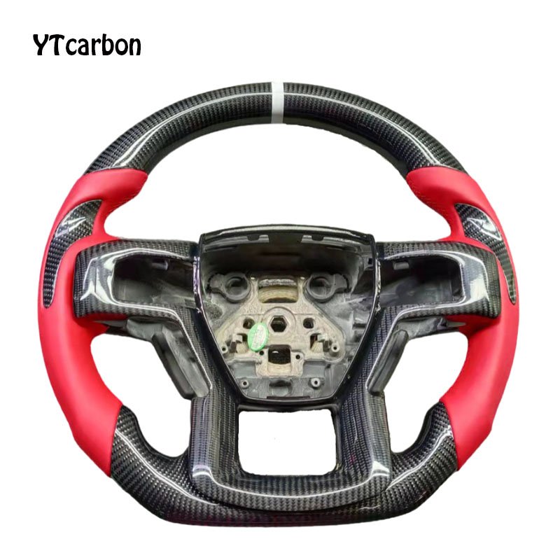 YTcarbon Custom Carbon Fiber Steering Wheel Fit For FORD Fusion Cars F150 Leather Car Steering Wheel