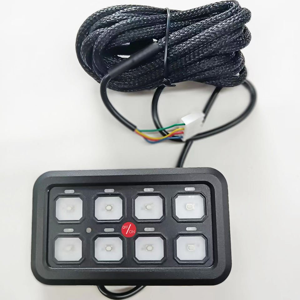 Universal Dimmable 12V 8 Gang Switch Panel with Relay Control Box for Auto Car Boat