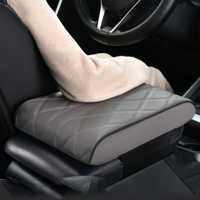 Car Accessories Universal Armrest Cover Nappa Leather Memory Foam Increase Height Car Central Armrest Cushion Mat