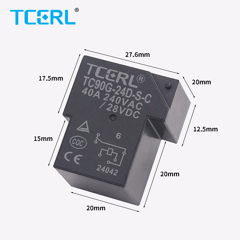 TC90G-24D-S-C 24V Auto Relay High Power Electromagnetic Relay 40A Load Current Sealed 12VDC/24VDC Coil Voltage Auto Use