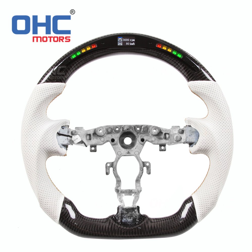 370z carbon fiber fit for nissan 370z exhaust led rpm real carbon fiber steering wheel accessories auto parts nismo ohc motors