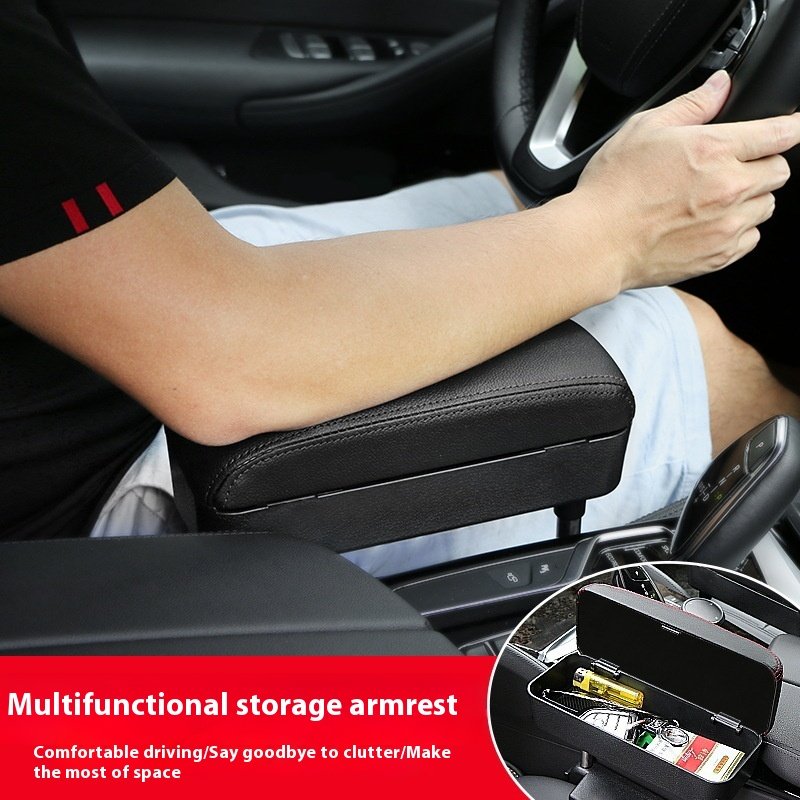 Felaruta Adjustable Interior Car Accessories Console Box Armrest Universal Armrest Multifunctional Storage Box Car Arm Rest