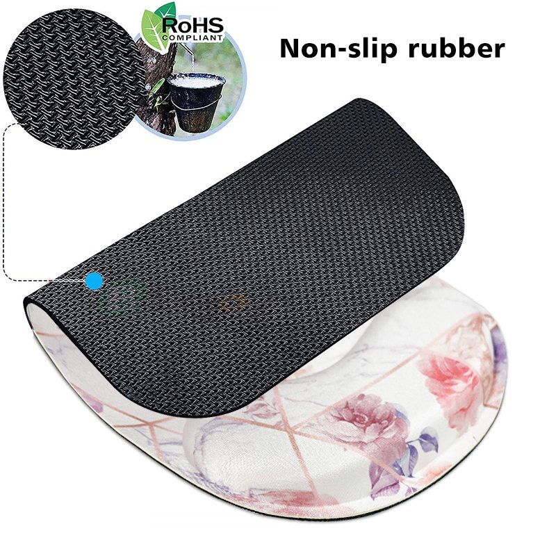 Custom Wrist Rest with Personalized Logo Mouse Pad Ergonomic Armrest Memory Foam Wrist Rest Support Mouse Pad for Mouse