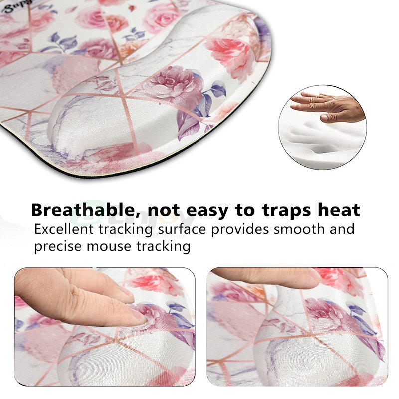 Custom Wrist Rest with Personalized Logo Mouse Pad Ergonomic Armrest Memory Foam Wrist Rest Support Mouse Pad for Mouse