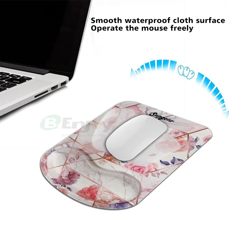 Custom Wrist Rest with Personalized Logo Mouse Pad Ergonomic Armrest Memory Foam Wrist Rest Support Mouse Pad for Mouse