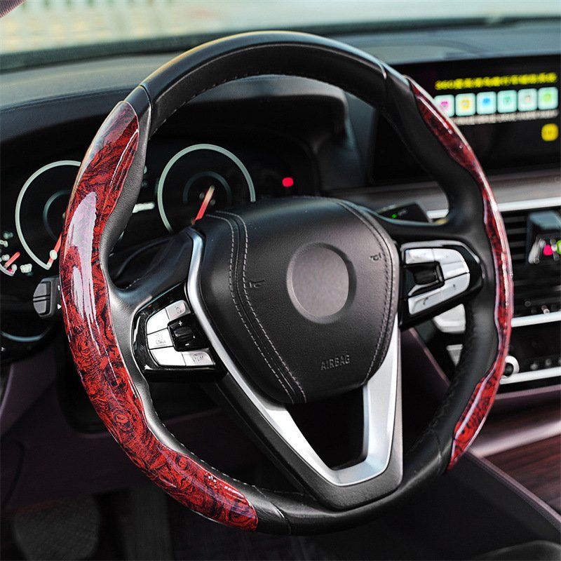 Carbon Color Wholesale New Car Accessories Universal Snap-on Car Steering Wheel Cover Anti slip