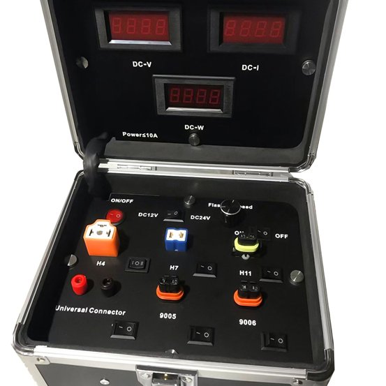 AC265V DC12V Auto LED Car Bulbs LCD Screen Tester LED Light H4 H1 H7 H11 LED 9005 9006 Universal Car Light Bulb Power Test Box