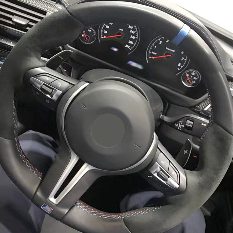 Personalized Customization Suede Hand-Stitched Volant Lenkrad Alcantara Steering Wheel For BMW E36 E46 E60 E70 E71 E90 E92 E93