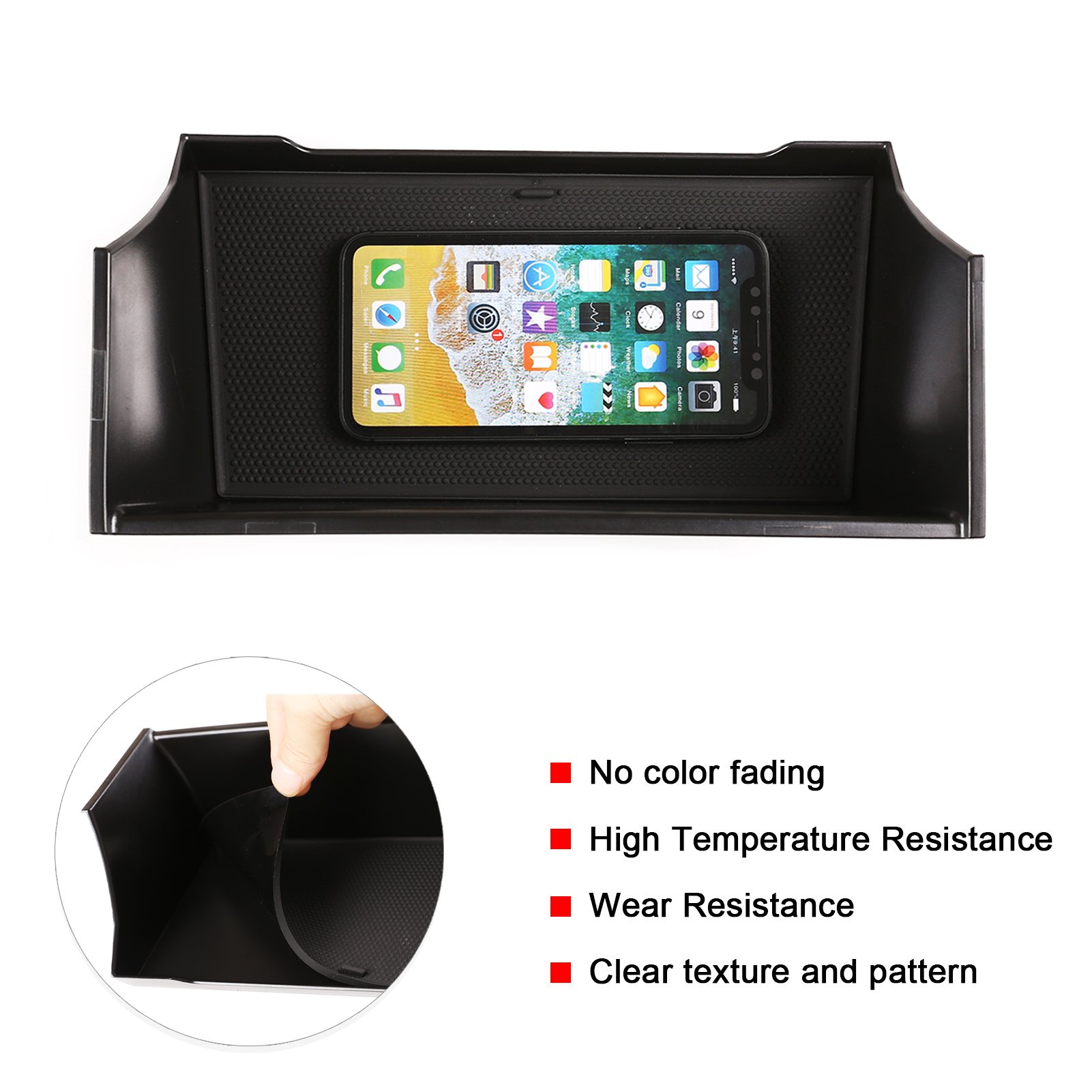 For Land Rover Defender 110 2020-2021 Car Styling ABS Black Car Central Storage Armrest Box Storage Box Phone Box Car Accessory