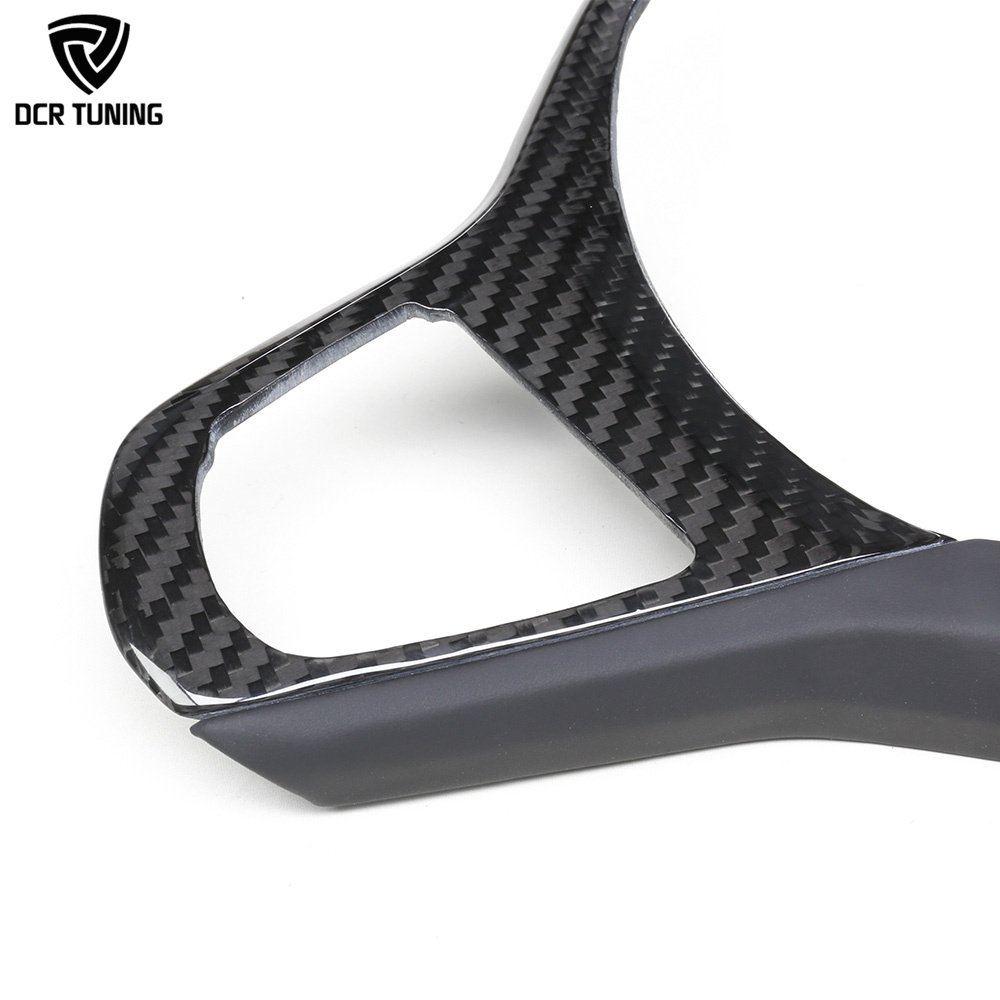 For BMW Dry Carbon Fiber Steering Wheel Trim Replacement G20 G22 G26 G42 F40 G21 G23 Interior Steering Middle Cover Car Upgrade