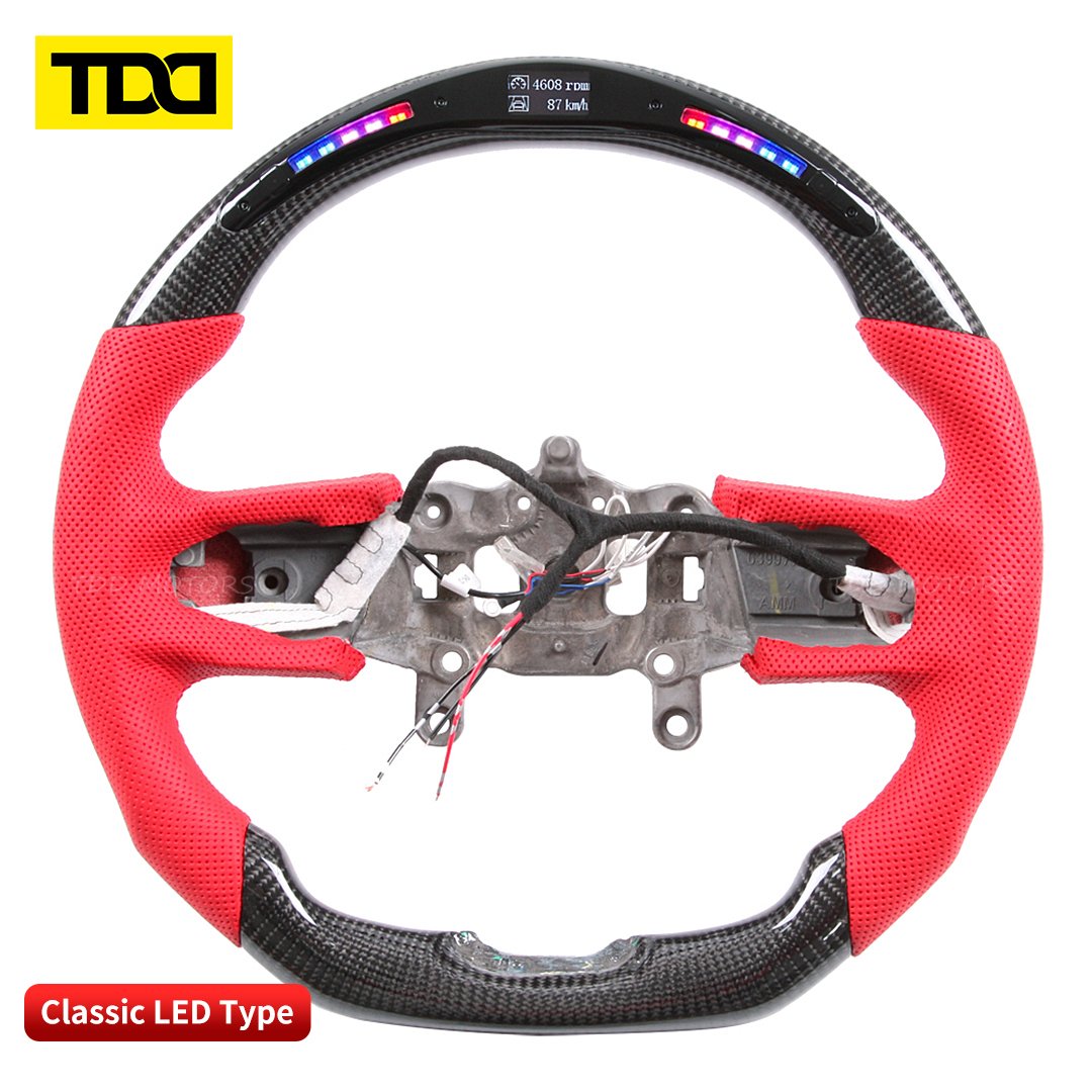 100% Carbon Fiber Light Up LED Display Steering Wheel For 2018+ Jeep Wrangler JL GLADIATOR Wrangler