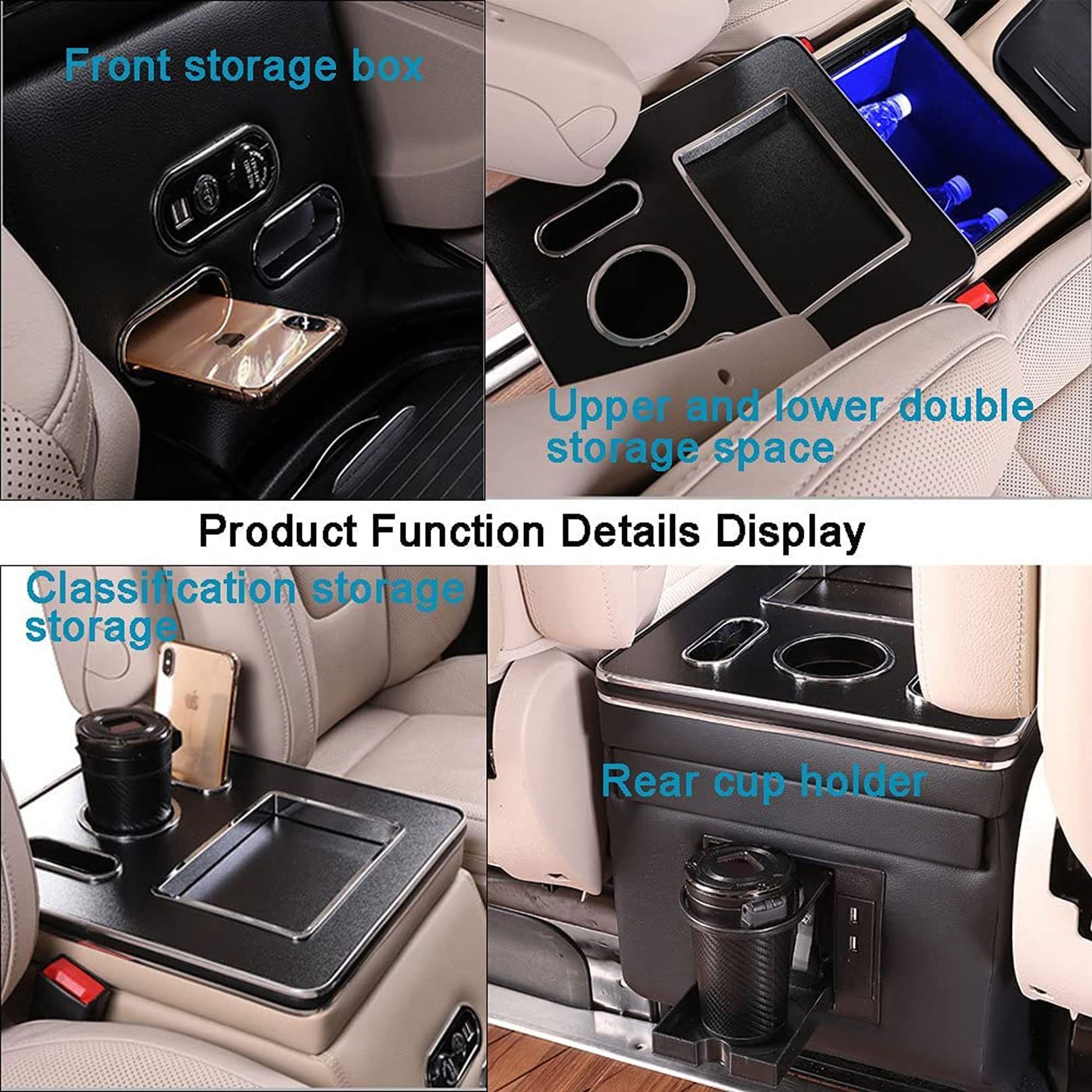 Car Auto Interior Parts V Class W447 Armrest Box Center Console Storage Boxes Vito V250 V220D V260 Universal Armrest Box
