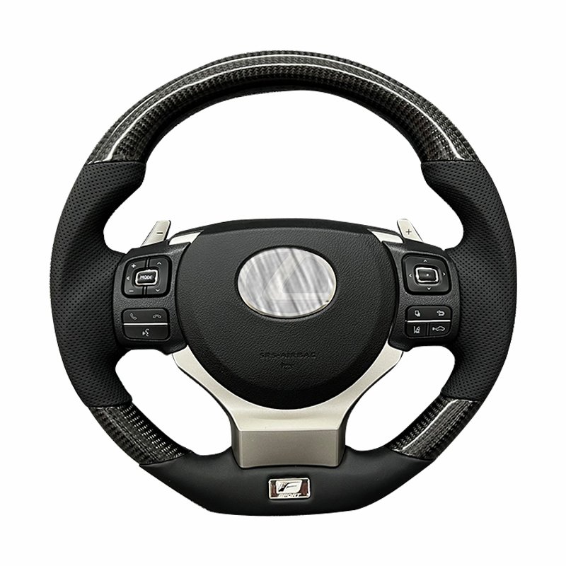 High Quality Car Steering Wheel Carbon Fiber Lexus Style GS ISF RC350 RCF Sport Steering Wheel For Toyota Crown Camry Mark x