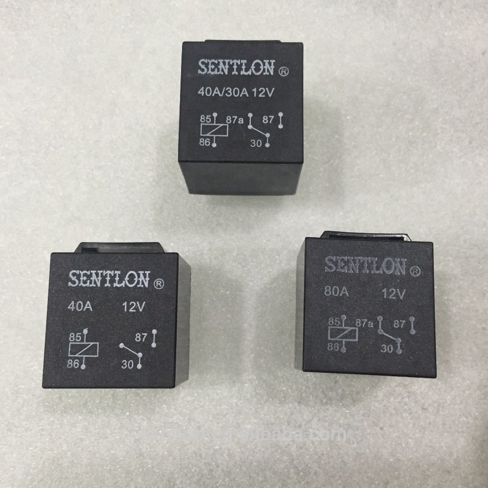 Factory Price Good Quality Universal Car Relay 4 Pin 5 Pin 12v /24v Auto Relay 30A, 40A