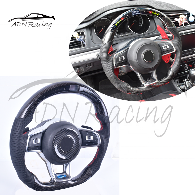 Dry Carbon Fiber Steering Wheel For Volkswagen Golf GTI 7 GTI R Jetta GLI 2015-2021