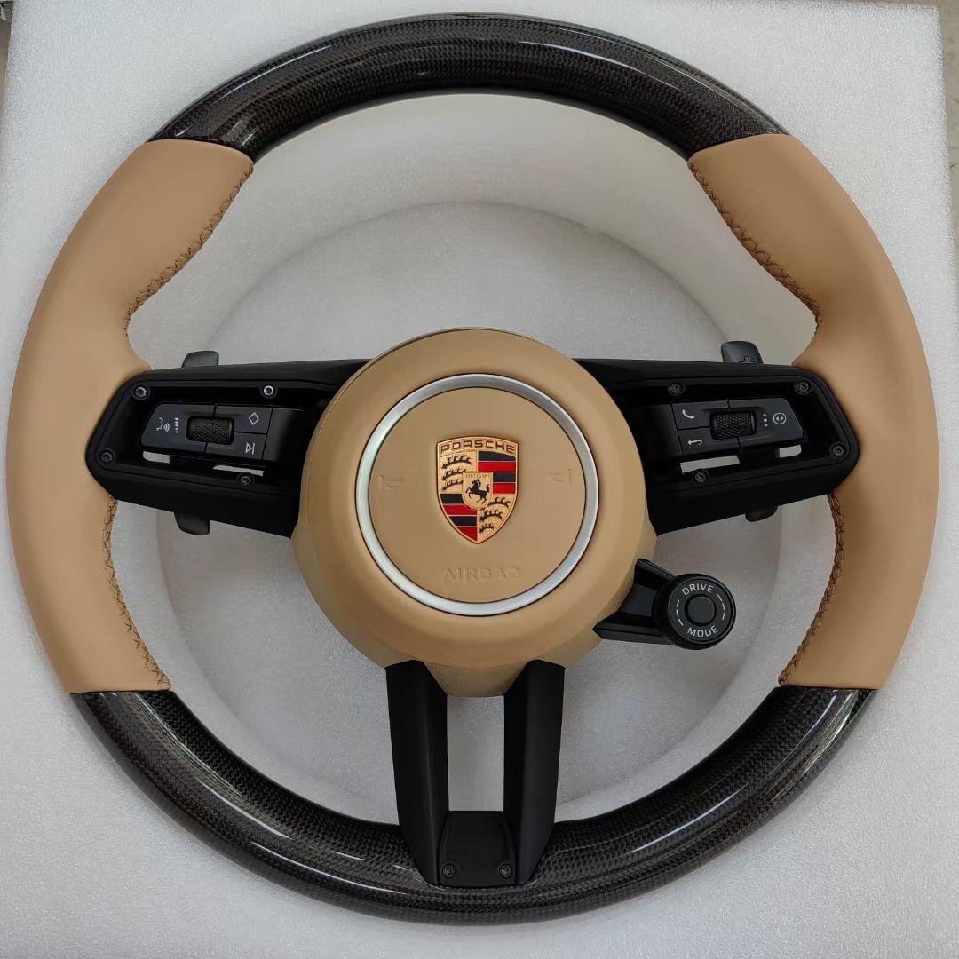 Car parts carbon fiber steering wheel for Porsche Mancan Panamera Cayenne 718