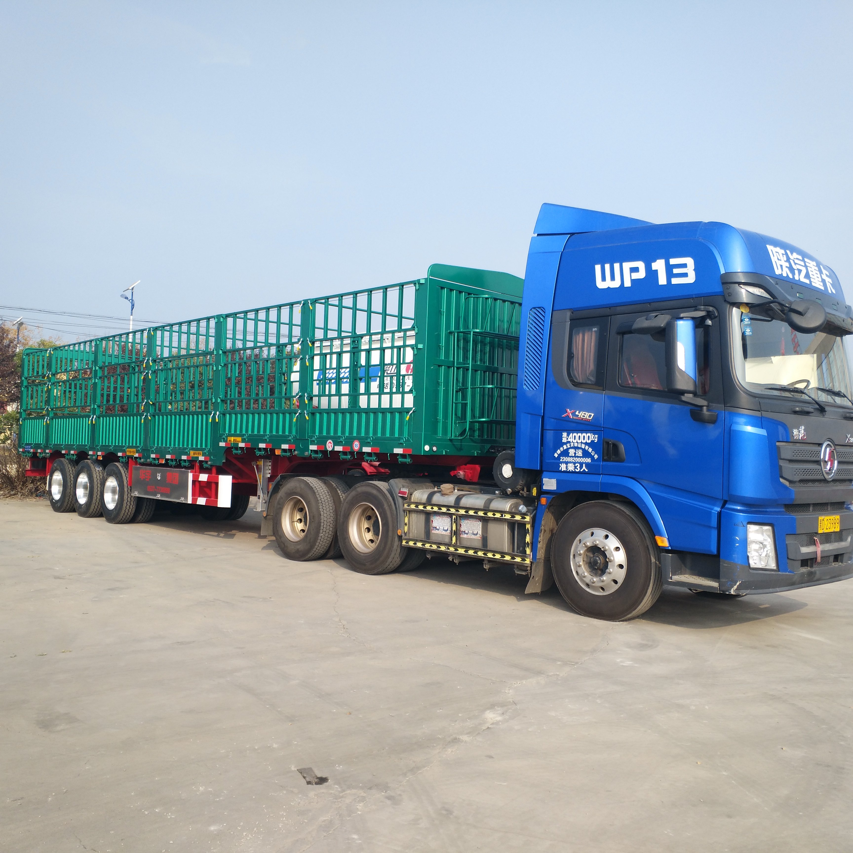 Customized Corn/Rice/Cotton/Animal Transporting Stake Fence Semi Trailer Trucks