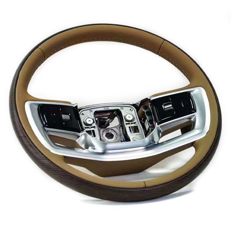 Car New Style Black/Red Peach Wood Steering Wheel Assembly fit for 2013-2017 Land Rover Range Rover Vogue Upgrades 2023 L460