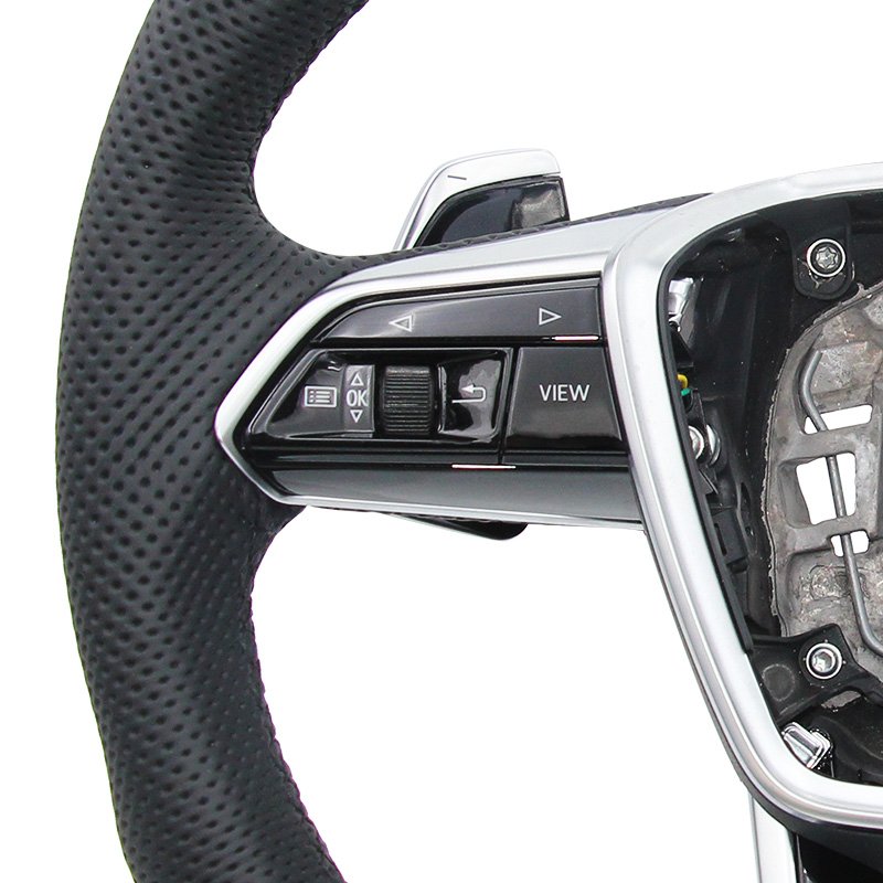 For Audi A6 2004-2013 silver carbon fiber leather steering wheel ZC-A7-P1
